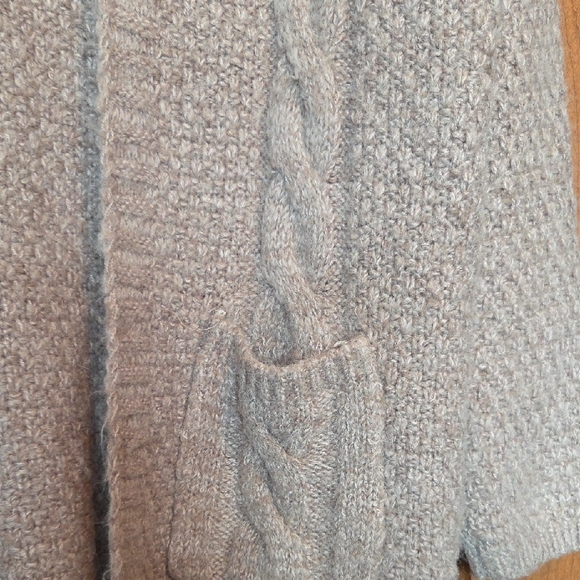 Dreamers Beige Cable Knit Cardigan - Picture 4 of 6